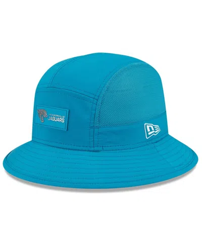 New Era Men's Teal Jacksonville Jaguars 2025 Sideline Bucket Hat In Blue