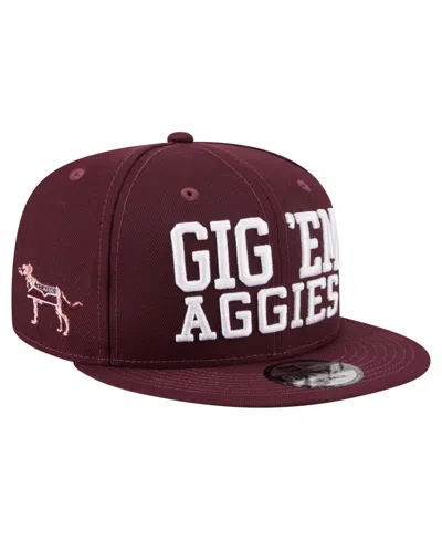 New Era Men's Texas A&m Aggies 9fifty Go Team Snapback Structured Baseball Cap In Burgundy