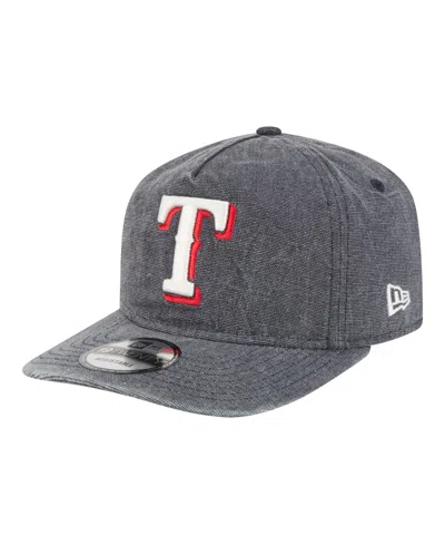 New Era Men's Texas Rangers Denim Retro Adjustable 19twenty Baseball Cap In Heather Navy