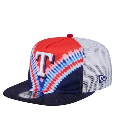 New Era Men's Texas Rangers Tie-dye Golfer Trucker Adjustable Hat