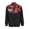 New Era Men's Tracksuit Jacket Nba All Over Print Panel Track Jacket Chibul Black/front Door Red In Black/front Door Red