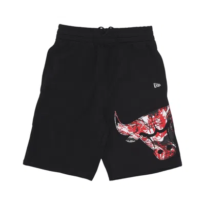 New Era Men's Tracksuit Shorts Nba Infill Graphic Shorts Chibul Black/front Door Red