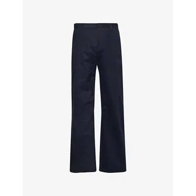 New Era Mens Vy High-rise Relaxed-fit Stretch-woven Trousers In Navy