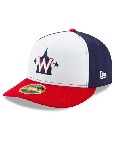 New Era Men's White And Navy Washington Nationals Alternate 2020 Authentic Collection On-field Low Profile F In White,navy