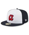 New Era Men's White Atlanta Braves 2024 Batting Practice 59fifty Fitted Hat In White
