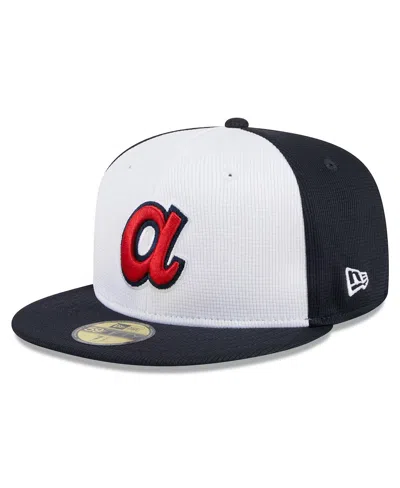 New Era Men's White Atlanta Braves 2024 Batting Practice 59fifty Fitted Hat
