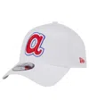 New Era Men's White Atlanta Braves Tc A-frame 9forty Adjustable Hat In White