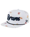 New Era Men's White Atlanta Braves Team Cheer Rope 19twenty Adjustable Hat In White
