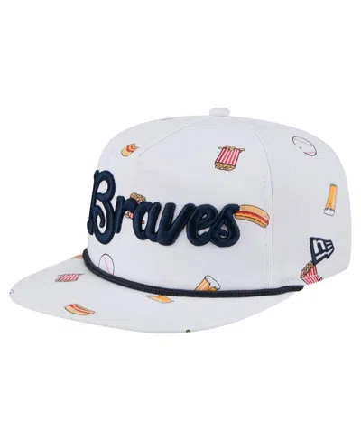 New Era Men's White Atlanta Braves Team Cheer Rope 19twenty Adjustable Hat