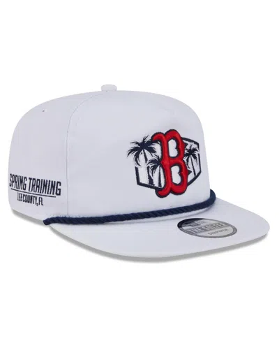 New Era Men's White Boston Red Sox 2025 Spring Training Palm Golfer Adjustable Hat