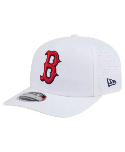 New Era Men's White Boston Red Sox Coolera 9seventy Adjustable Hat