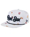 New Era Men's White Boston Red Sox Team Cheer Rope 19twenty Adjustable Hat In White