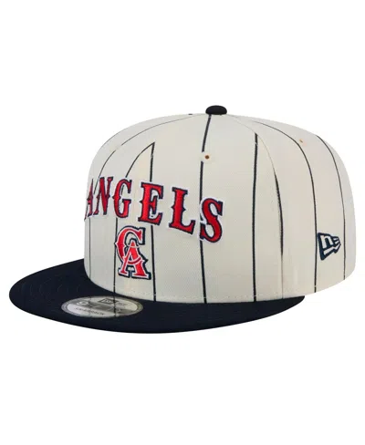 New Era Men's White California Angels Jersey Pinstripe 9fifty Snapback Hat