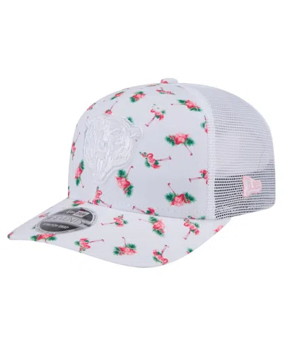 New Era Men's White Chicago Bears Adventure Flamingo Pattern 9seventy Stretch-snap Hat