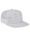 New Era Men's White Chicago White Sox Logo Dunes A-frame Trucker 9fifty Snapback Hat In White