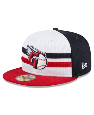 NEW ERA MEN'S WHITE CLEVELAND GUARDIANS 2024 BATTING PRACTICE 59FIFTY FITTED HAT