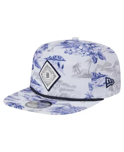 New Era Men's White Detroit Tigers Printed Island Golfer Snapback Hat