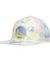 New Era Men's White Golden State Warriors Palm Trees And Waves Golfer Adjustable Hat In White