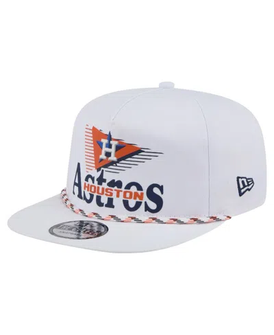 New Era Men's White Houston Astros Collide Golfer Snapback Hat