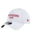 New Era Men's White Indiana Hoosiers Fan 9twenty Adjustable Hat In White