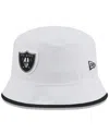 New Era Men's White Las Vegas Raiders 2025 Nfl Training Camp Stretch Bucket Hat