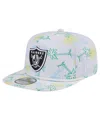 New Era Men's White Las Vegas Raiders Vacay Golfer Snapback Hat In White