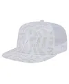 New Era Men's White Los Angeles Angels Logo Dunes A-frame Trucker 9fifty Snapback Hat In White