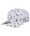New Era Men's White Los Angeles Chargers Adventure Flamingo Pattern 9seventy Stretch Snap Hat