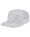 New Era Men's White San Francisco Giants Logo Dunes A-frame Trucker 9fifty Snapback Hat In White