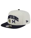 NEW ERA MEN'S WHITE MICHIGAN WOLVERINES COLLEGIATE 9FIFTY A-FRAME SNAPBACK HAT