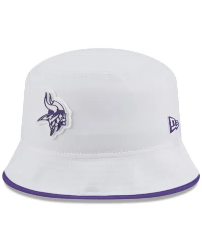 New Era Men's White Minnesota Vikings 2025 Nfl Training Camp Stretch Bucket Hat