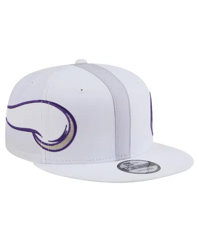 New Era Men's White Minnesota Vikings Helmet 9fifty Snapback Hat
