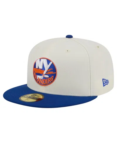 New Era Men's White New York Islanders Chrome Two-toned 59fifty Fitted Hat