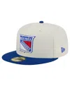 New Era Men's White New York Rangers Chrome Two-toned 59fifty Fitted Hat