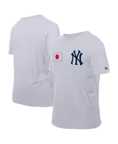New Era Men's White New York Yankees Japanese Flag T-shirt