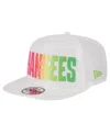 New Era Men's White New York Yankees Spring Spectrum Golfer Snapback Hat In White