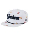 New Era Men's White New York Yankees Team Cheer Rope 19twenty Adjustable Hat In White