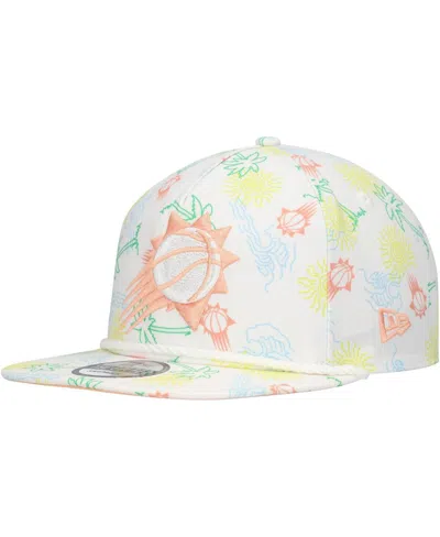 New Era Men's White Phoenix Suns Palm Trees And Waves Golfer Adjustable Hat