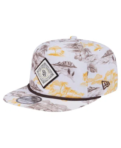 New Era Men's White Pittsburgh Pirates Printed Island Golfer Snapback Hat