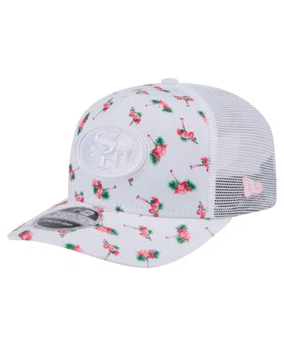 New Era Men's White San Francisco 49ers Adventure Flamingo Pattern 9seventy Stretch-snap Hat