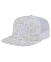 New Era Men's White San Francisco Giants Logo Dunes A-frame Trucker 9fifty Snapback Hat In White