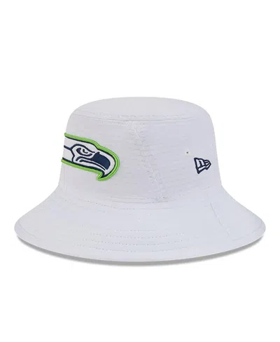 New Era Men's White Seattle Seahawks 2024 Nfl Training Camp Stretch Bucket Hat