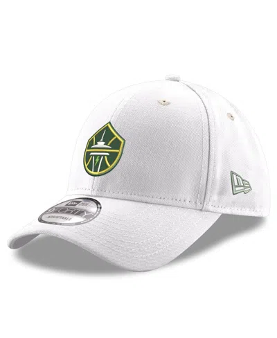 New Era Men's White Seattle Storm Primary Logo 9forty Adjustable Hat