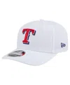 New Era Men's White Texas Rangers Coolera 9seventy Adjustable Hat In White