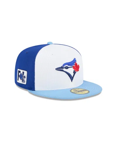 NEW ERA MEN'S WHITE TORONTO BLUE JAYS 2025 SPRING TRAINING 59FIFTY FITTED HAT