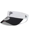New Era Men's White/black Atlanta Falcons 2025 Nfl Training Camp Adjustable Visor Hat
