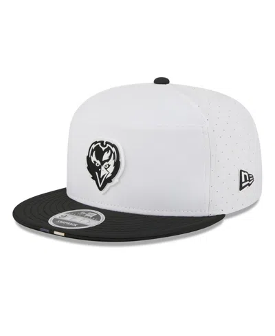New Era Men's White/black Baltimore Ravens 2025 Nfl Training Camp Split Panel 9fifty Snapback Hat