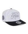 New Era Men's White/black Brooklyn Nets 2025 Nba Draft On-stage Nylon 19twenty Adjustable Hat