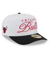New Era Men's White/black Chicago Bulls 2025 Nba Draft A-frame 59fifty Fitted Hat