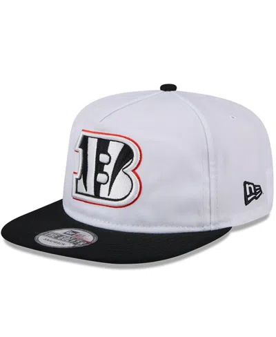 New Era Men's White/black Cincinnati Bengals 2024 Nfl Training Camp Golfer Snapback Hat